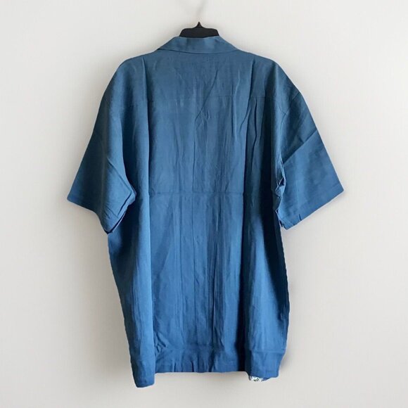 Tiki Classics Mens XXL 100% Silk‎ Hawaiian Shirt Floral Short Sleeve Button Up - Picture 3 of 9